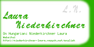 laura niederkirchner business card